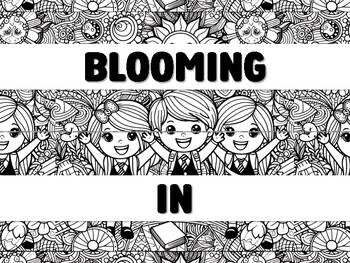 Preview of BLOOMING IN SECOND GRADE! Grade 2 Bulletin Board Decor Kit