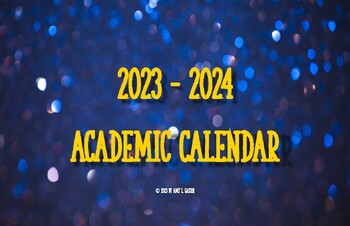 BLUE GLITTER - 23-24 Digital Academic Planner by Sassy Stuff | TPT