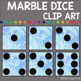 BLUE MARBLE DICE CLIPART for regular use or as Digital Mov