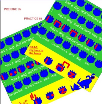 Preview of BLUE~ ta, titi, rest~ Xylophone & Drum ~ SMARTboard