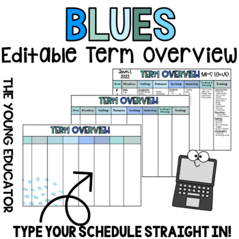 Preview of 'BLUES' EDITABLE TERM CURRICULUM OVERVIEW
