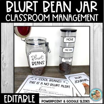 Preview of BLURT BEANS Classroom Management Tools | EDITABLE