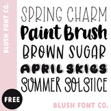 BLUSH FONT CO. Free Font Bundle