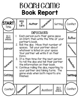 how to make a game for book report