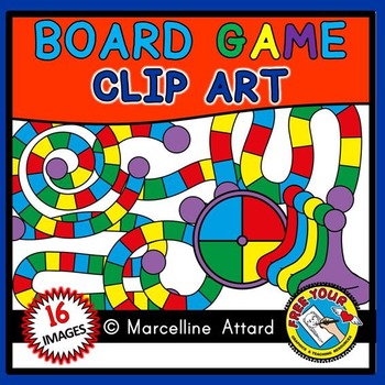 Preview of BUILD YOUR OWN GAME BOARD CLIPART WITH SPINNER FOR TEACHERS PAY TEACHERS SELLERS