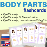 BODY PART Russian flashcards body parts
