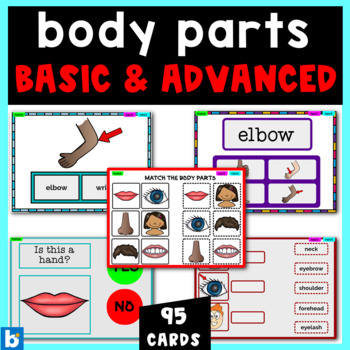 Preview of Body Parts Boom Cards Basic & Advanced
