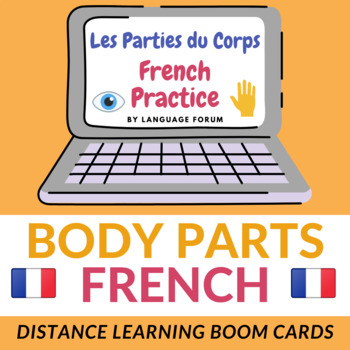 Preview of BODY PARTS French Distance Learning | BODY PARTS French BOOM Cards™