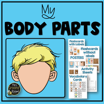 Preview of BODY PARTS:  Posters, Flashcards,  and Vocabulary Cards