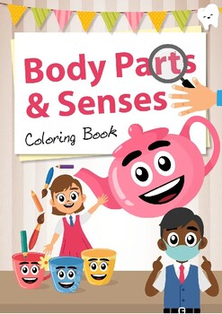 Preview of BODY PARTS & SENSES COLORING BOOK