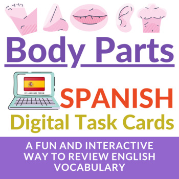 Preview of BODY PARTS Boom Cards™ Spanish Boom Cards™ Body Parts