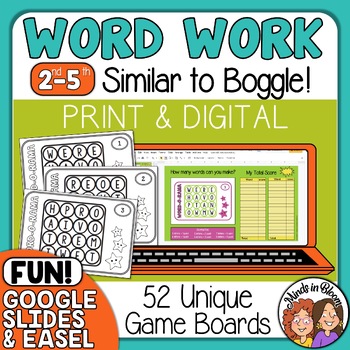Preview of Like Boggle™? You'll LOVE this ELA Word Work Game for centers or fast finishers!