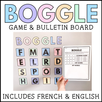 Preview of BOGGLE Classroom Game: In English & French
