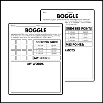 Boggle game -  France