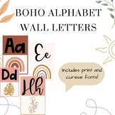 BOHO ALPHABET WALL LETTERS - Classroom Decor - Cursive and