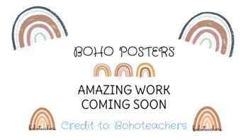 Preview of BOHO AMAZING WORK COMING SOON | FREEBIE
