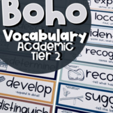 Boho Academic Vocabulary Wall Cards with Pictures