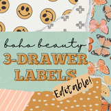 BOHO BEAUTY ||  3-Drawer Labels