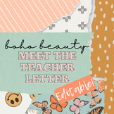 BOHO BEAUTY ||  EDITABLE Meet The Teacher Letter