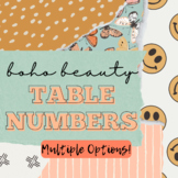 BOHO BEAUTY ||  Table Numbers