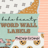 BOHO BEAUTY ||  Word Wall Labels