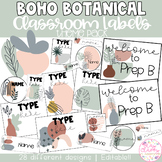 BOHO BOTANICAL Classroom Labels | Editable Name Tags, Post