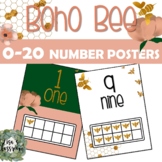 BOHO Bee Classroom Decor | Ten Frame | Number posters 0-20