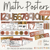 BOHO DESERT NEUTRALS Math Posters Bundle | Boho Color Pale