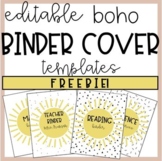 BOHO Editable Binder Cover Template FREEBIE