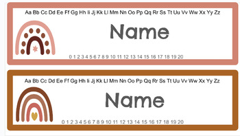 Preview of BOHO Editable name tags for desk or wall