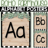 BOHO FARMHOUSE Botanical Theme Classroom Decor Alphabet Posters