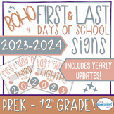 BOHO First and Last Day of School Signs I Pre-K - 12th Inc