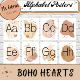 BOHO Hearts Alphabet Poster Classroom Decor Printable