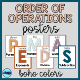 BOHO Order of Operations Posters PEMDAS