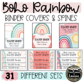 BOHO RAINBOW Binder Covers and Spines