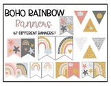 BOHO RAINBOW Classroom Banners