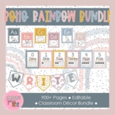 BOHO RAINBOW Classroom Decor Bundle | Back to School Bundl