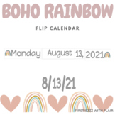 BOHO RAINBOW Flip Calendar | Calendar Time | Morning Meeti