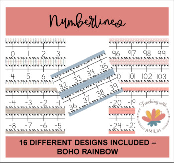 Preview of BOHO RAINBOW (1) - NUMBERLINES