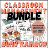 BOHO RAINBOW Positive Relationship Classroom Management BUNDLE 