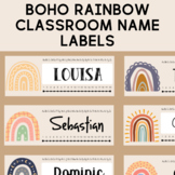 BOHO RAINBOW Student Name Labels Desk Display Decor Bullet