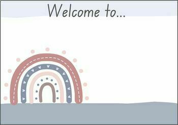 Preview of BOHO RAINBOW: Welcome to Our Class Door Sign in NSW & ACT Foundation Font
