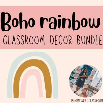 BOHO RAINBOW classroom decor BUNDLE by Home Sweet Classrooom | TpT