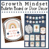 BOHO Rainbow Classroom Decor | Growth Mindset | Door Decor