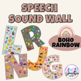 BOHO Rainbow Color Theme Speech Sound Wall | Modern Theme 