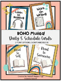 BOHO Reading and Daily 5 Rotation Cards