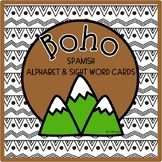 BOHO SPANISH ALPHABET AND SIGHT WORD CARDS