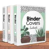 BOHO Succulents Classroom Decor - Organization Binder Cover Set