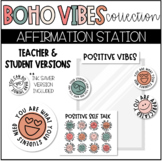 BOHO VIBES Affirmation Station Neutral Classroom Decor - P