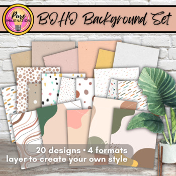 Preview of BOHO Wallpaper & Slides Background Set